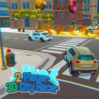 Play game 2 Player 3D City Racer now!