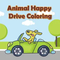Play game Animal Happy Drive Coloring now!