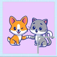 Play game Cats and Dogs Puzzle now!