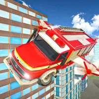 Play game Flying Fire Truck Driving Sim now!