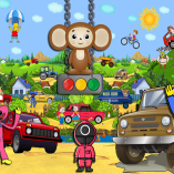 Cheburashka racer! Russian cars